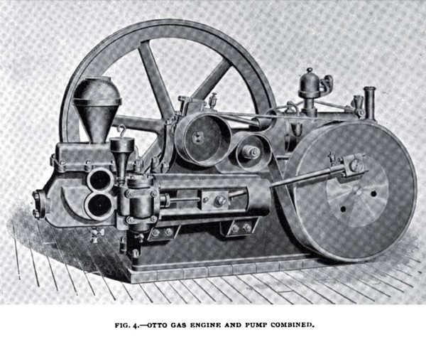 Fig. 4—Otto Gas Engine and Pump Combined